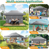 COBIZI 10x15 Heavy Duty Pop up Canopy Tent with 4 sidewalls Commercial Outdoor Canopy Wedding Party Tents for Wedding All