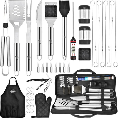 Kaluns Grilling Accessories, Dad Gifts for Christmas Grilling Gifts, Heavy Duty Stainless Steel Grill Set BBQ Grill