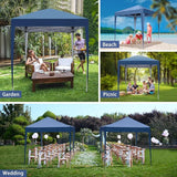 Outvita 6.5x6.5ft Pop Up Canopy Tent, Outdoor Instant Shelter Folding Canopy with Carry Bag for Commercial Events, Party,