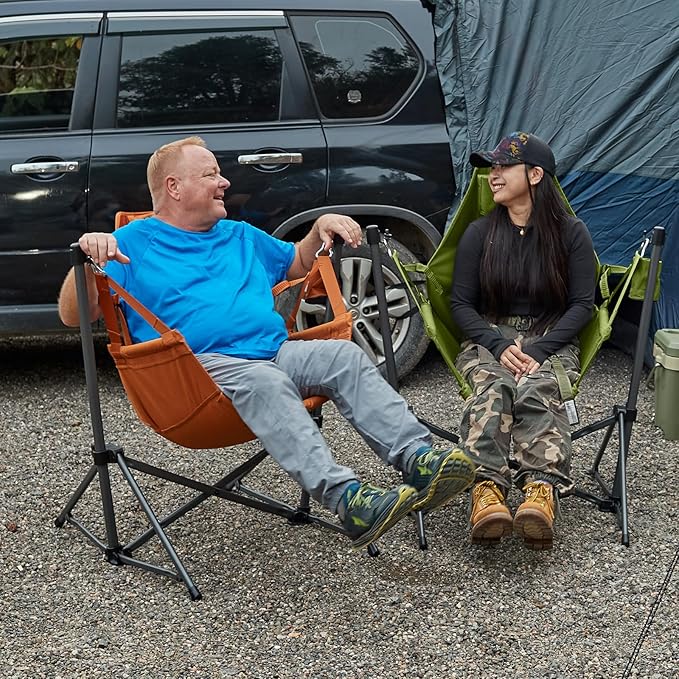 TIMBER RIDGE Hammock Camping Chair with Adjustable Backrest, Heavy Duty Folding Hammock Chair Supports 300lbs, Portable