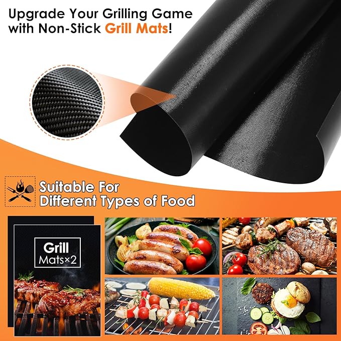 Yoehka BBQ Grilling Accessories Set, 34Pcs Heavy Duty Grill Tools for Outdoor Camping, Grilling Gifts for Men Dad, Stainless