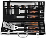 Grilljoy BBQ Accessories Grill Tools Set - 22PCS Stainless Steel Barbecue Grill Accessories for Outdoor Grill with Black