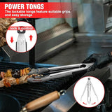 Grill Accessories Heavy Duty BBQ Set Gifts for Men/Women - Premium Stainless Steel Spatula, Fork, Brush & Tongs, Barbecue