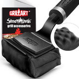 GRILLART Bristle Free Grill Brush Kit, Reinforced Outdoor Grill Brushes, Safe Cleaning Tools with Replaceable Heads, Grill