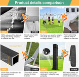 COBIZI 10x10 Pop Up Canopy Tent with 4 sidewalls Commercial Heavy Duty Canopy UPF 50+ All Weather Waterproof Outdoor Canopy