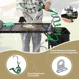REDCAMP Portable Grill Table with Sink for Outside, Lightweight Aluminum Frame Folding Grill Stand Table with Adjustable