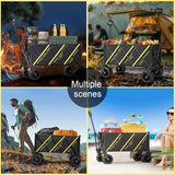 Wagons carts Foldable，Collapsible Wagon Foldable Wagon, Gather Heavy Duty Garden cart, Portable cart，Pets carts，with Large
