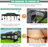 COBIZI 10x20 Pop Up Canopy Heavy Duty with 6 Sidewalls, Commercial Heavy Duty Pop Up Tent for Parties All Weather Waterproof