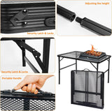 Folding Table, Easy for Storage, Compact Portable Picnic Table for Grill, Outdoor Camping, Garden, Patio, Dining, BBQ,