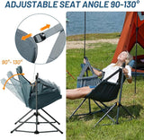 TIMBER RIDGE Hammock Camping Chair with Adjustable Backrest, Heavy Duty Folding Hammock Chair Supports 300lbs, Portable