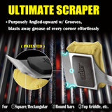 GRILLART Grill Brush for Outdoor Grill Bristle Free - Reinforced Grill Cleaner Scraper BBQ Brush - Replaceable Head Barbecue