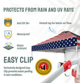 CROWN SHADES 10x10 Pop Up Canopy with 1 Side Wall - Beach Tent with One Push Setup - Outdoor Sun Shade for Events, Parties,
