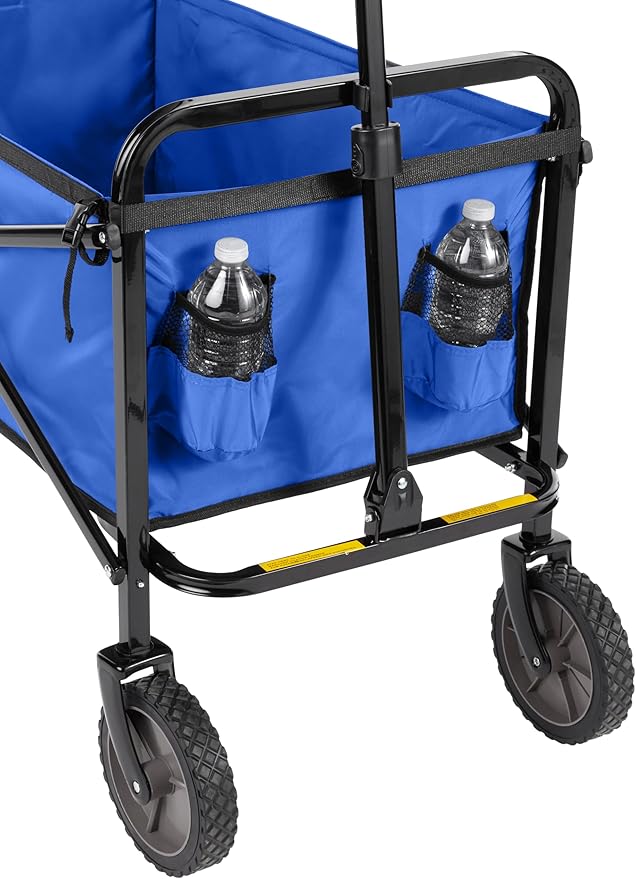 Amazon Basics Collapsible Folding Heavy Duty Utility Wagon for Outdoor Sports, 265 pounds Weight Capacity, Camping, Garden,