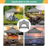 COBIZI 10x10 Pop Up Canopy Tent with 4 sidewalls Commercial Heavy Duty Canopy UPF 50+ All Weather Waterproof Outdoor Canopy