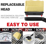 BBQ Grill Brush Bristle Free for Outdoor Grill, Replaceable Head Cleaning Brush, Steam Grate Cleaner, BBQ Cleaning Brush,