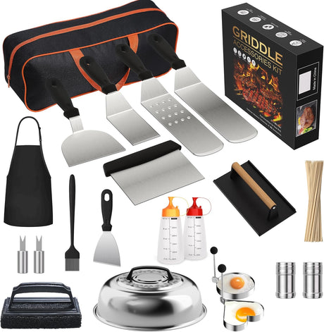 120 Pcs Griddle Accessories Kit for Blackstone - Perfect Flat Top Grill Accessories for Outdoor, Professional Round Melting