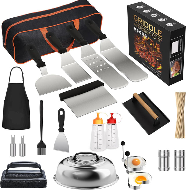 120 Pcs Griddle Accessories Kit for Blackstone - Perfect Flat Top Grill Accessories for Outdoor, Professional Round Melting