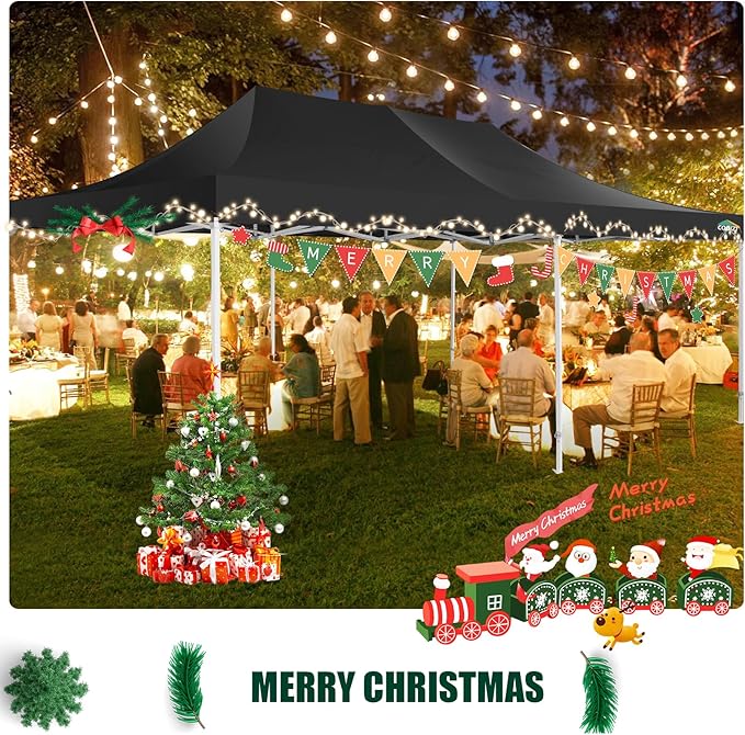 COBIZI 13x26 Pop Up Tent Heavy Duty Canopy with Removable Sidewalls Party Tent Outdoor Wedding Large Event Tent with Roller