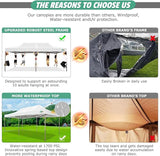 COBIZI 10x20 Pop Up Canopy Heavy Duty Without Sidewalls, Commercial Heavy Duty Pop Up Tent for Parties All Weather