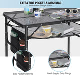 RedSwing Folding Grill Table,Aluminum Portable Grill Stand Table for Outdoor Camping Picnic BBQ Lightweight, Adjustable