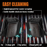 GRILLART Bristle Free Grill Brush Kit, Reinforced Outdoor Grill Brushes, Safe Cleaning Tools with Replaceable Heads, Grill