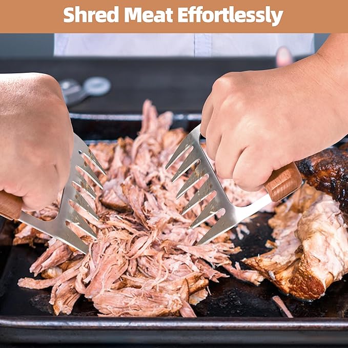 Metal Meat Shredder Claws - BBQ Grilling Gifts for Men & Women, Shredding Claws for Pulled Pork - Christmas Gifts for Dad,