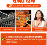 Grill Brush for Outdoor Grill Bristle Free BBQ Cleaner Brush with Durable Scraper for Cast Iron or Stainless-Steel Grates