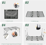 RedSwing Portable Grill Table for Outside, Aluminum Folding Grill Stand Table for Outdoor Camping Picnic BBQ, Lightweight