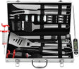 Grilljoy 24PCS BBQ Grill Tools Set with Meat Thermometer and Injector - Extra Thick Stainless Steel Fork, Spatula& Tongs -