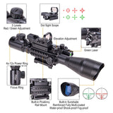 Pinty Nova 3-in-1 4-12x50 SFP Rifle Scope Combo, Green Laser, alternate view 4