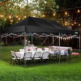 COBIZI 10x20 Heavy Duty Pop up Canopy Tent Easy Up Commercial Outdoor Canopy Wedding Party Tents for Parties All Season Wind