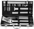 Grilljoy BBQ Accessories Grill Tools Set - 22PCS Stainless Steel Barbecue Grill Accessories for Outdoor Grill with Black