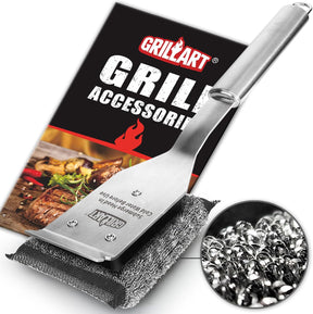 GRILLART Grill Brush Bristle Free, Safe Grill Brush for Outdoor Grill, SteamWizards BBQ Grill Cleaning Brush Kit,