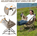 TIMBER RIDGE Hammock Camping Chair with Adjustable Backrest, Heavy Duty Folding Hammock Chair Supports 300lbs, Portable