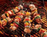 10 inch Barbecue Skewers, HONSHEN Metal BBQ Sticks,12Pack Stainless Steel Square Skewer,Kebob,kabob Sets for Grill Outings