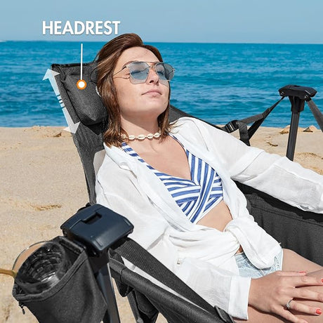 Portal Hammock Camping Chair, Portable Outdoor Swinging Chairs, Rocking Chair for Adults with Adjustable Back and Height for