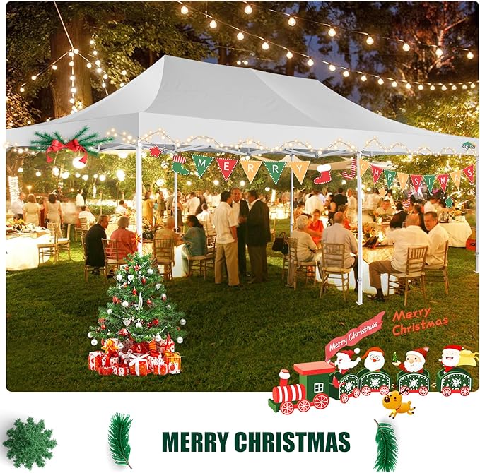 COBIZI 13x26 Pop Up Tent 13x26 Canopy with Sidewalls Heavy Duty Canopy Party Tent for Parties, Outdoor Wedding Large Event