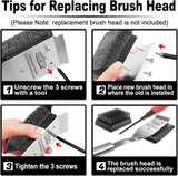 GRILLART Grill Brush Bristle Free, Safe Grill Brush for Outdoor Grill, SteamWizards BBQ Grill Cleaning Brush Kit,