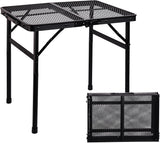 23”L×15”W×22”H Small Metal Folding Table, Camping Grill BBQ Side Table for Outdoor Garden Patio Yard- Portable Lightweight,