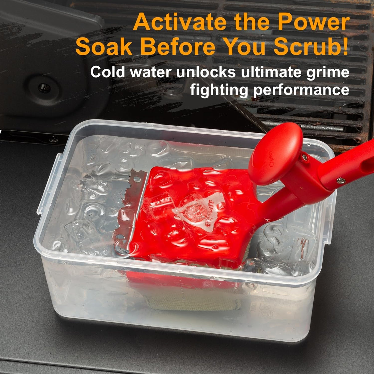 BBQ Grill Cleaner Brush, EEFINITE Steam Grill Brush for Outdoor Grilling with Replacement Scrub Sponge + Superior Scraper,