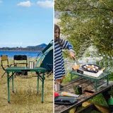Small Folding Table, Easy for Storage, Compact and Portable Picnic Table for Grill, Outdoor Camping, Garden, Patio, Dining,
