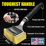 GRILLART Grill Brush for Outdoor Grill Bristle Free - Reinforced Grill Cleaner Scraper BBQ Brush - Replaceable Head Barbecue