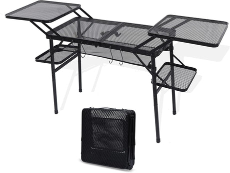 Nice C Camping Table, Compact Folding Table, Grill Table, Outdoor Tables, Camping Tables That Fold Up Lightweight, with 4