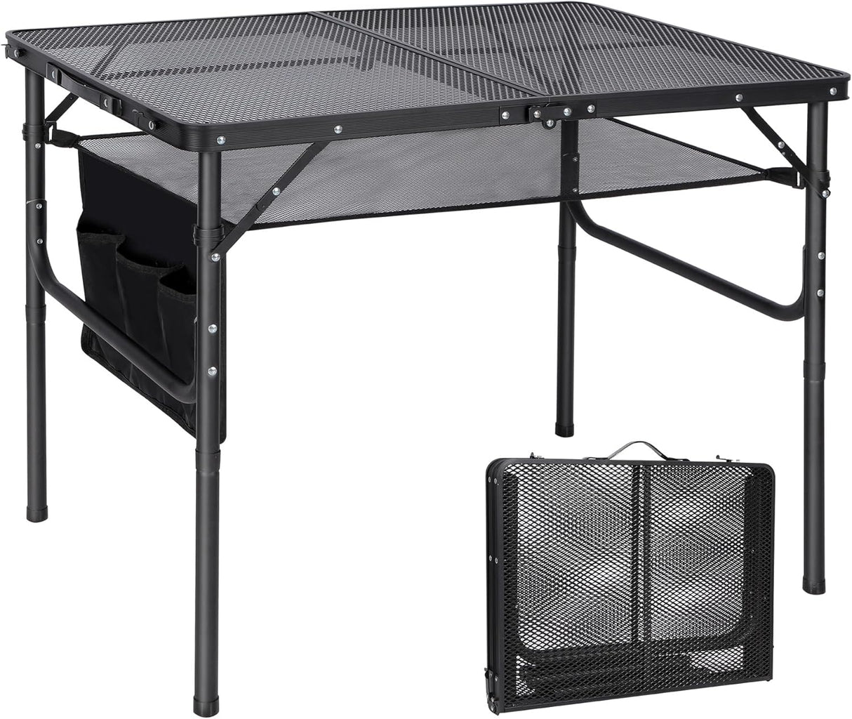 RedSwing Folding Grill Table,Aluminum Portable Grill Stand Table for Outdoor Camping Picnic BBQ Lightweight, Adjustable