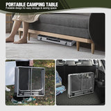 REDCAMP 36x24 Folding Grill Table for Outside, Lightweight Portable Metal Aluminum Outdoor Grill Table with Adjustable