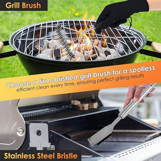 Yoehka BBQ Grilling Accessories Set, 34Pcs Heavy Duty Grill Tools for Outdoor Camping, Grilling Gifts for Men Dad, Stainless