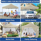 COBIZI 10x10 Heavy Duty Pop up Canopy with 4 Removable Sidewalls, Canopy Tent with Portable Bag, Ez Pop up Tent Commercial