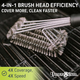 Heavy Duty Grill Brush for Outdoor Grill - Safe Grill Brush Designed by Firefighter | Barbecue Grill Brush & BBQ Brushes for