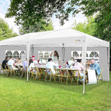 HOTEEL 10x20 Pop up Canopy with Sidewalls, One Push Outdoor Tents for Parties Waterproof Canopy Tent with Reinforce Rod,