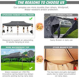 COBIZI 10x20 Pop Up Canopy Heavy Duty Without Sidewalls, Commercial Heavy Duty Pop Up Tent for Parties All Weather